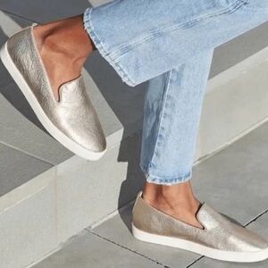 Birdies The Swift Gold Slip On Leather Sneakers Women’s Shoes 11